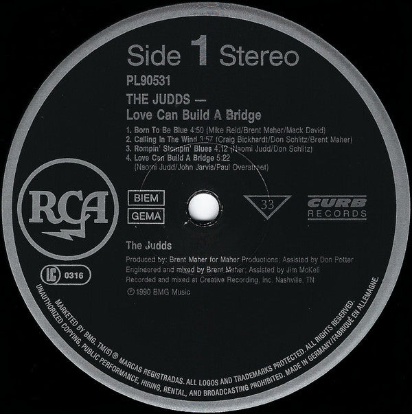 Image of Label Cover of LP - VG+/VG+ - THE JUDDS, Love Can Build A Bridge (RCA ; PL90531, UK & Europe 1990), ,  - 0126215E