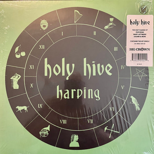 Image of Front Cover of 0126209E: Mini-LP - HOLY HIVE, Harping (Big Crown Records ; BC144-EP, US 2023 Reissue) Opened Instore, Still In Stickered Shrinkwrap  EX/EX