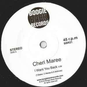 Image of Front Cover of 0226049E: 7" - CHERI MAREE, I Want You Back / Starting Over Again (Boogie Back Records; BBR21, UK 2019)   /EX