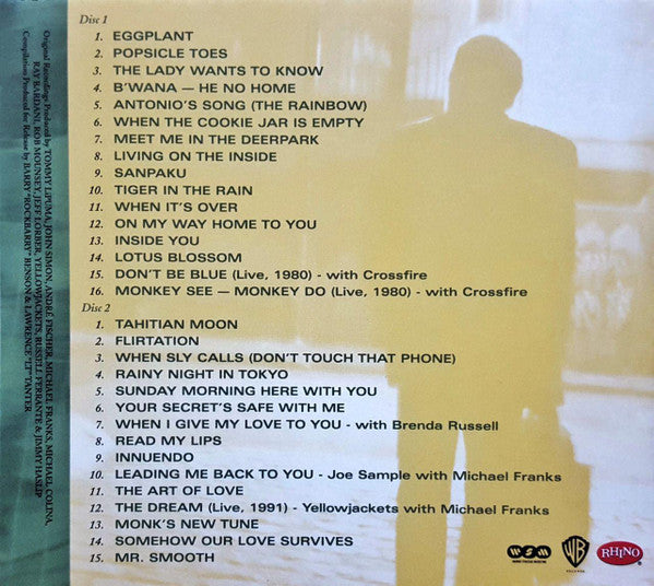 Image of Back Cover of 2xCD - VG+/VG+ - MICHAEL FRANKS, The Michael Franks Anthology: The Art Of Love (Rhino Records; 8122-73856-2, Europe 2003, Card Sleeve), ,  - 0256005S