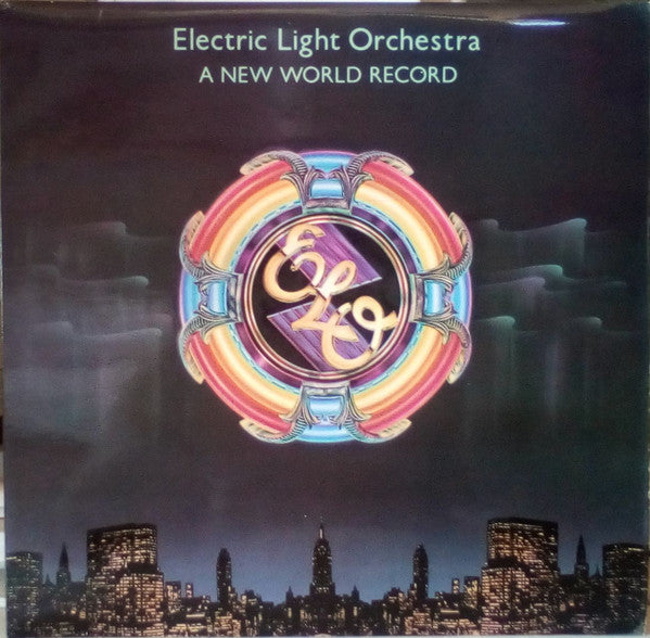 Image of Front Cover of LP - VG+/VG+ - ELECTRIC LIGHT ORCHESTRA, A New World Record (Jet Records; UAG 30017, UK 1976, Embossed Sleeve, Inner With Curved Corners), A few laminate creases,  - 3646236S
