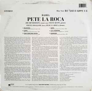 Image of Back Cover of LP - VG/VG+ - PETE LA ROCA, Basra (Blue Note ; B1 7243 8 32091 1 8, US 1995, Picture Sleeve), peel mark and stain top right front sleeve. light damage sleeve edge - minor,  - 0246111S
