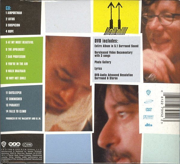 Image of Back Cover of 2xCD - M/M - R.E.M., Up (Warner Bros. Records; 8122-73952-2, Europe 2005 Reissue, Double Digipak), ,  - 1716667C