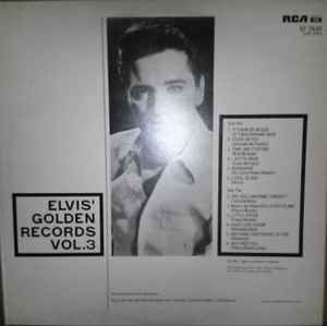 Image of Back Cover of 0246172S: 12" - ELVIS PRESLEY, Elvis' Golden Records, Vol. 3 (RCA Victor; SF 7630, UK 1977, Picture Sleeve)   VG+/VG+