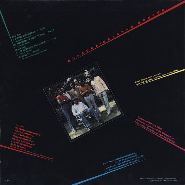 Image of Back Cover of LP - VG/EX - GRACHAN MONCUR III, Shadows (Denon Jazz; YX-7572-ND, Japan 1977, Insert, missing the OBI), Edgewear, bumped corners. No OBI.,  - 0226169E