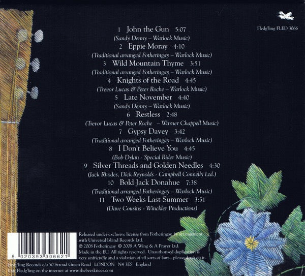 Image of Back Cover of CD - M/M - FOTHERINGAY, 2 (Fledg'ling Records; FLED 3066, UK 2008, Digipak, Booklet), SEALED,  - 2416496C