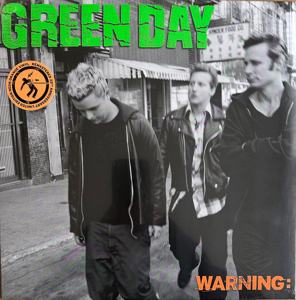 Image of Front Cover of LP - EX/EX - GREEN DAY, Warning: (Reprise Records; 093624829850, Europe 2025 Reissue, Inner, Neon Orange Vinyl, 25th Anniversary), ,  - 2446120S