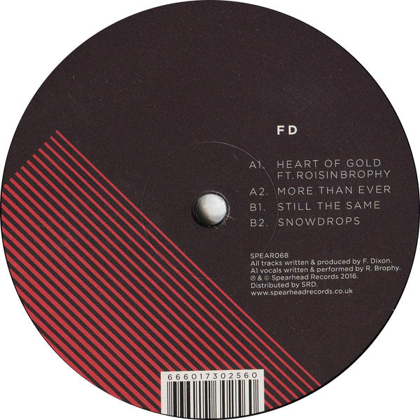 Image of Back Cover of 0226277E: 12" - FD, Still The Same Ep (Spearhead Records; SPEAR068, UK 2016, Company Sleeve) Light Marks only.  VG/VG