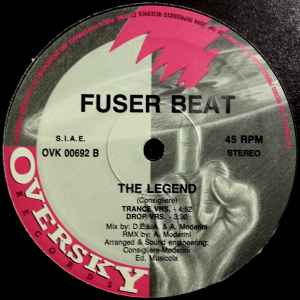 Image of Back Cover of 12" - /G+ - FUSER BEAT, The Legend (Oversky Records ; OVK 00692, Italy 1992), lots of whispy marks both sides,  - 0346032S