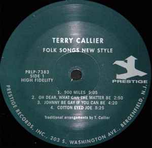 Image of Label Cover of LP - VG+/VG+ - TERRY CALLIER, The New Folk Sound Of Terry Callier (Prestige; PR 7383, US 2002 Reissue), ,  - 2326088E
