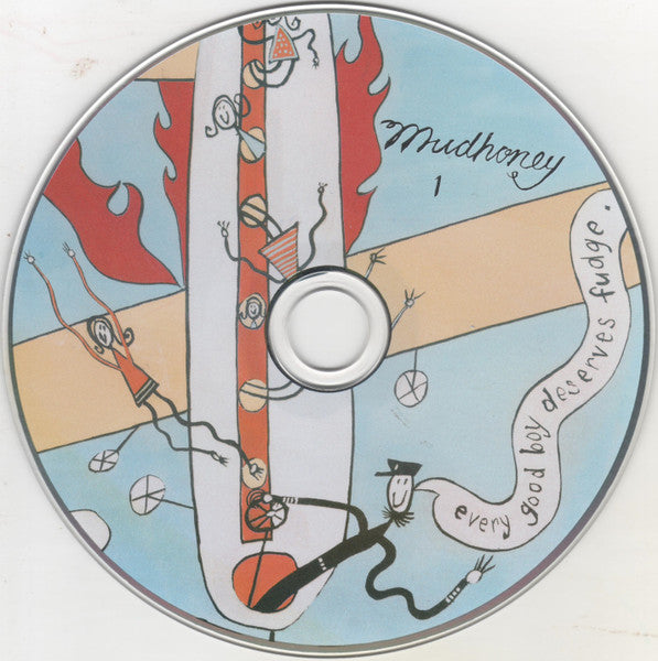 Image of Label Cover of 0336071E: 2xCD - MUDHONEY, Every Good Boy Deserves Fudge (Sub Pop; SP1414, US 2021, Gatefold, 2 Inners & Booket)   VG+/VG+