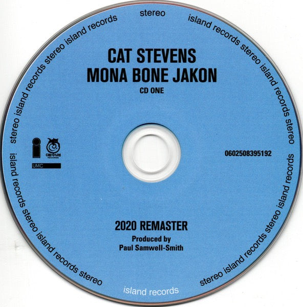 Image of Label Cover of 2xCD - VG+/VG+ - CAT STEVENS, Mona Bone Jakon (Island Records; 0602508395178, Europe 2020 Reissue, Book Sleeve, Deluxe Edtition), ,  - 2616452C
