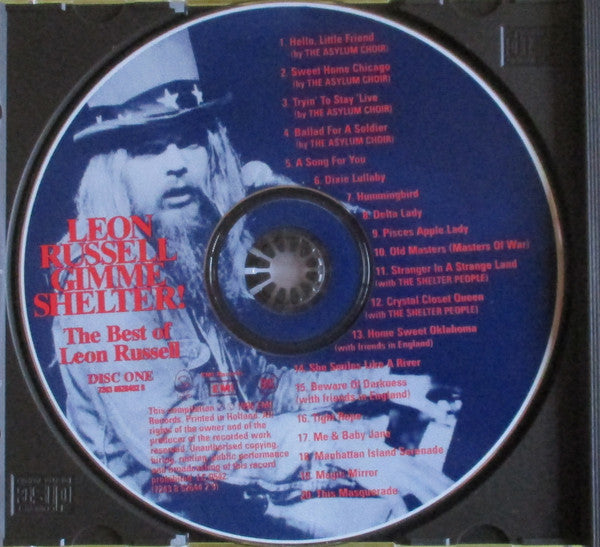 Image of Label Cover of 0336077E: 2xCD - LEON RUSSELL, Gimme Shelter! The Best Of Leon Russell (EMI; 7243 8 52644 2 9, Europe 1996, Double CD Case, Booklet)   VG+/EX