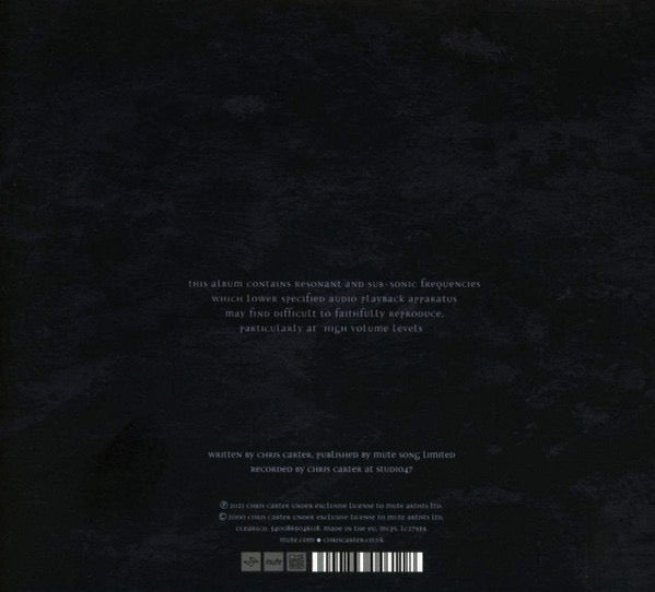 Image of Back Cover of CD - VG/VG+ - CHRIS CARTER, Electronic Ambient Remixes One (Mute; CCEAR1CD, Europe 2021, Fold Over Sleeve), ,  - 3736139E