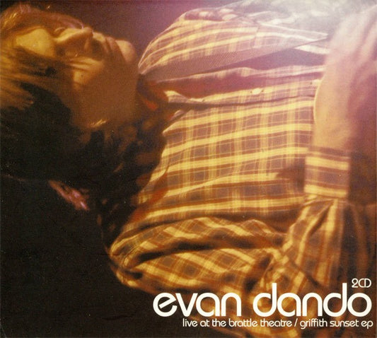Image of Front Cover of 0336111E: 2xCD - EVAN DANDO, Live At The Brattle Theatre / Griffith Sunset EP (Modular Recordings; MODCD017, Australia 2001, Fold Over Sleeve, 2 Inners & Booket)   VG+/VG