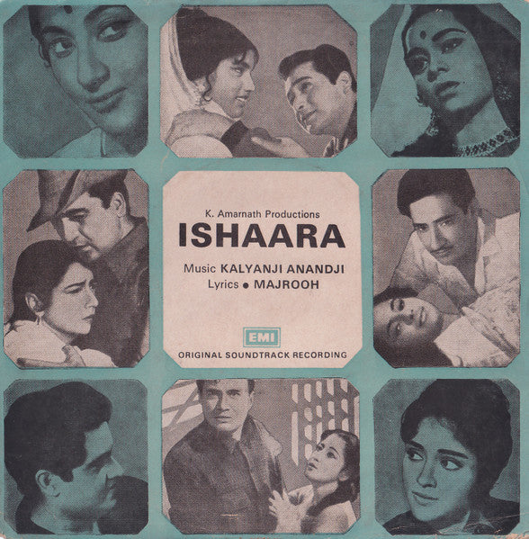 Image of Front Cover of 7" EP - G/VG+ - KALYANJI ANANDJI, Ishaara (EMI; EMGPE 5056, India 1979, Picture sleeve), Wear to sleeve with tear at top and tape along edges., A1 - Mohd. Rafi - Dil Bekrar Sa HaiA2 - Lata Mangeshkar & Mahendra Kapoor 	Nahi Jahan Mei NadanB1 - Mukesh - Chal Mere DilB2 - Lata Mangeshkar & Mohd. Rafi - Abdullah Naginwala - 0356074S