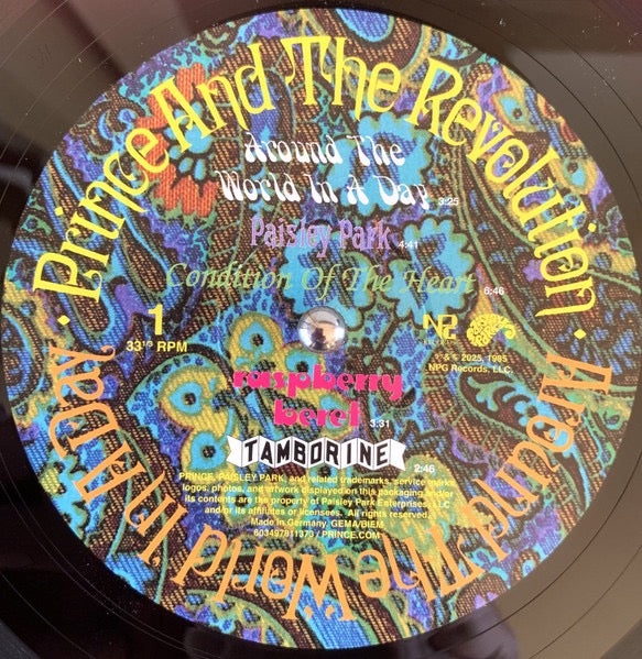 Image of Label Cover of 3xLP - NEW/NEW - PRINCE AND THE REVOLUTION, Around The World In A Day (NPG Records; 603497811373, Worldwide 2025 Reissue, Inner, Compilation, Remastered, Deluxe Edition), , From Minneapolis, Prince's Around The World In A Day remains one of his boldest left turns qnd the psychedelic follow-up to Purple Rain that traded stadium bombast for kaleidoscopic whimsy. Newly remastered in stereo, restoring the vivid swirl of sound that defined his mid-80s peak. The record spun off four single