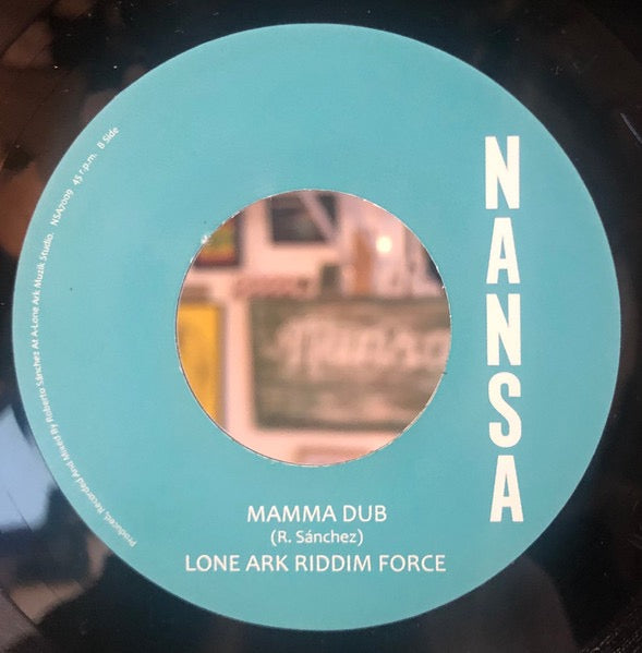 Image of Back Cover of 7" - VG+/VG+ - RAS TEO / LONE ARK RIDDIM FORCE, Mother / Mamma Dub (Nansa; NSA7009, Spain 2022, Card Sleeve), ,  - 0316186C