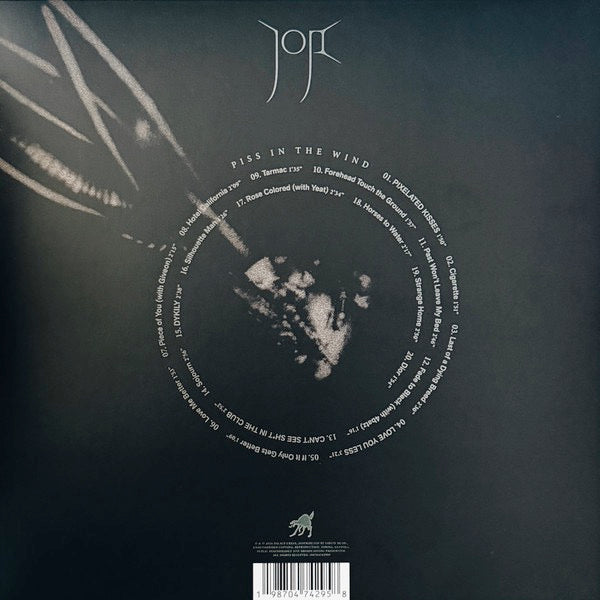 Image of Back Cover of LP - NEW/NEW - JOJI, Piss In The Wind (Palace Creek; 8704742958, Europe 2026, Poster, Indies Exclusive Prism coloured vinyl, alternative multi-coloured cover art), ,  - 2216530C