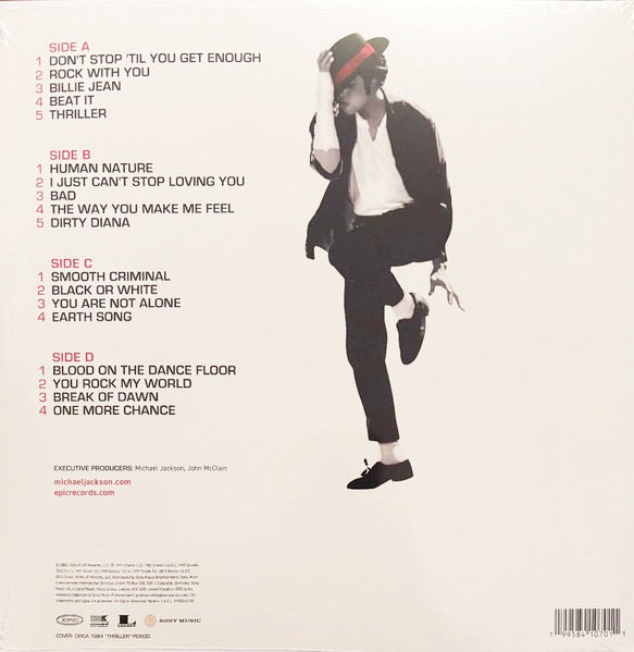 Image of Back Cover of 2xLP - NEW/NEW - MICHAEL JACKSON, Number Ones (Legacy; 19958410701, Europe 2026 Reissue, 2 Inners, Red Vinyl), ,  - 1016574C