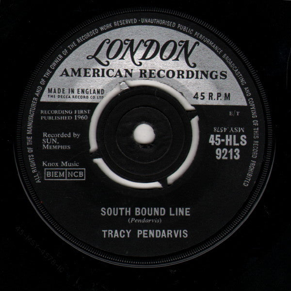 Image of Label Cover of 7" - VG+/VG - TRACY PENDARVIS, Is It Me / South Bound Line (London Records; 45-HLS 9213, UK 1960, Company Sleeve), Strong VG, Lightest of hairlines, Gossy disc, Nice company sleeve,  - 0316307C