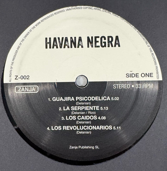 Image of Label Cover of LP - EX/EX - HAVANA NEGRA, Havana Negra (Zanja Records; Z-002, US 2024, Gatefold, Insert), Opened Instore, Still In Shrinkwrap,  - 0346254S