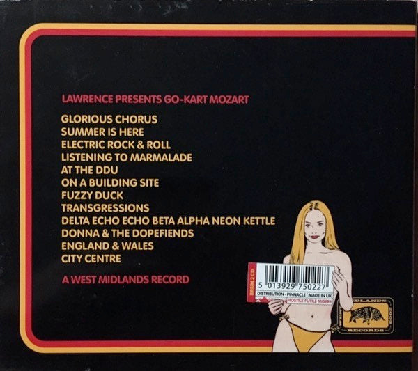 Image of Back Cover of 0336263E: CD - GO-KART MOZART, Tearing Up The Album Chart (West Midlands Records; BRUM 2 CD, UK 2005, Digipak, Lawrence from Felt, Denim and Mozart Estate) SEALED  M/M