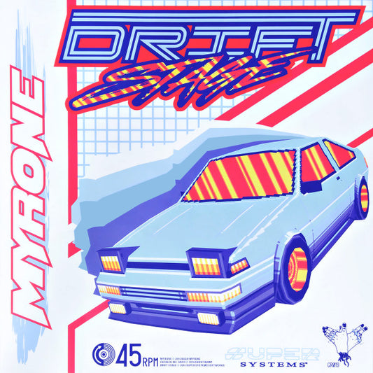 Image of Front Cover of 0446001S: LP - MYRONE, Drift Stage (Ghost Ramp; GR019, US 2016, Clear Plastic Sleeve, Insert, Car Shaped Picture Disc, Ltd to 500)   VG+/VG+
