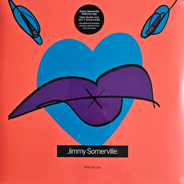 Image of Front Cover of 0446013S: 2xLP - JIMMY SOMERVILLE, Read My Lips (London Records; LMS5521939, Europe 2023 Reissue, 2 Inners, Clear Vinyl, 7 Bonus Tracks) Opened Instore, Still In Stickered Shrinkwrap  EX/EX