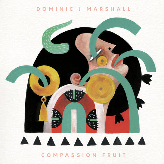 Image of Front Cover of 0446018S: LP - DOMINIC J MARSHALL, Compassion Fruit (Inner Ocean Records; INNER077,  2018, Clear Mint Vinyl, Ltd to 200)   VG+/VG+