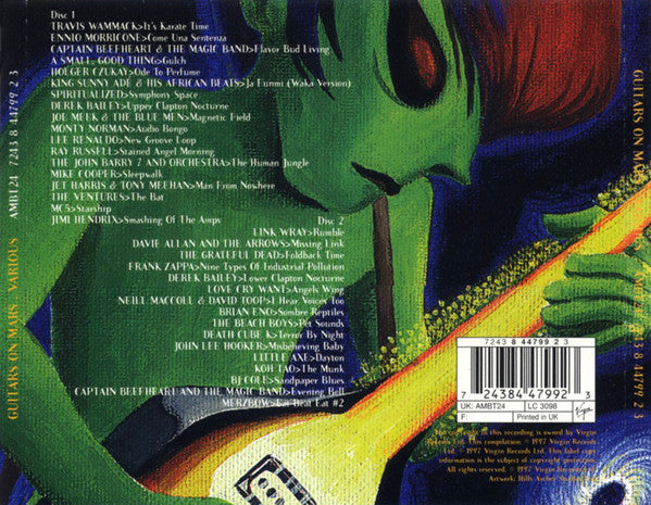Image of Back Cover of 2xCD - VG+/VG+ - VARIOUS, Ocean Of Sound Volume 4 - Guitars On Mars (Virgin; AMBT24, UK 1997, Jewel Case, Booklet), ,  - 0436057E