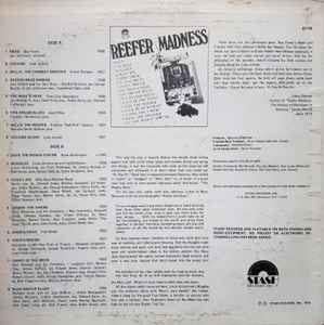 Image of Back Cover of LP - VG+/VG+ - VARIOUS, Reefer Madness (Stash Records Inc. ; ST-119, US 1979), ,  - 0426081E