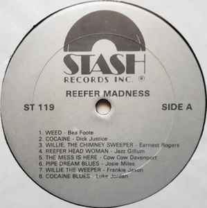Image of Label Cover of LP - VG+/VG+ - VARIOUS, Reefer Madness (Stash Records Inc. ; ST-119, US 1979), ,  - 0426081E