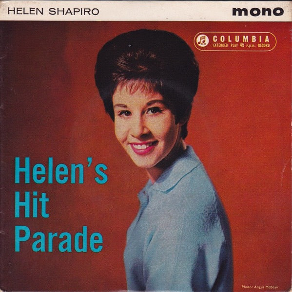 Image of Front Cover of 2914328C: 7" EP - HELEN SHAPIRO, Helen's Hit Parade (Columbia; SEG 8136, UK 1962, Laminated Flipback Sleeve, Mono) Date stamp and tax code sticker on rear of sleeve.  VG/VG+