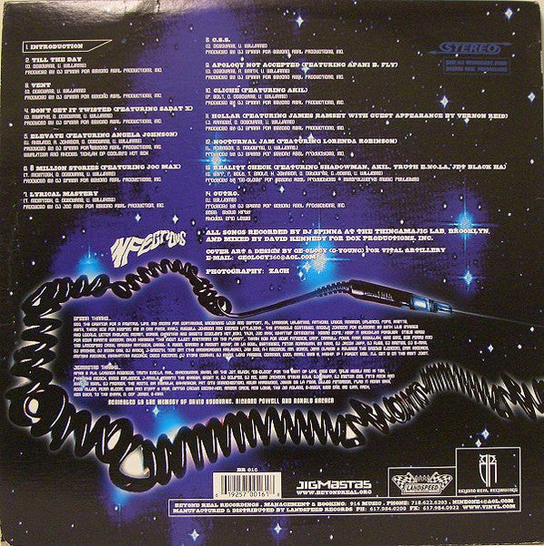 Image of Back Cover of 0426086E: LP - JIGMASTAS, Infectious (Beyond Real Recordings; BR 016, US 2001) Lightest of marks. Ringwear.  VG/VG+