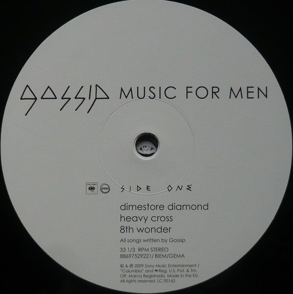Image of Label Cover of 2xLP - EX/VG+ - GOSSIP, Music For Men (Columbia; 88697529221, Europe 2009, 2 Inners), Still In Opened Shrinkwrap,  - 0416118C