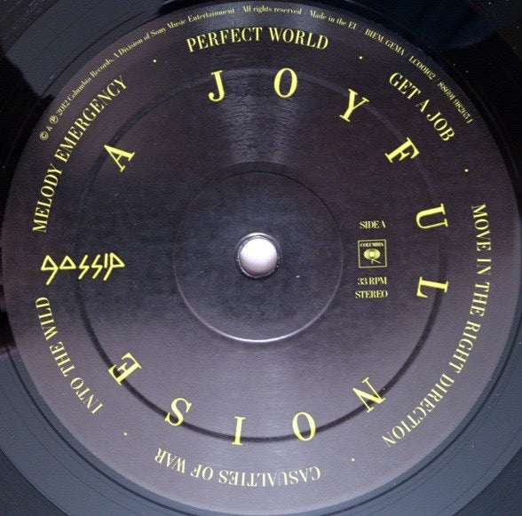 Image of Label Cover of 0416120C: LP - GOSSIP, A Joyful Noise (Columbia; 88691982651, Europe 2000s Reissue, Inner) Still In Opened Shrinkwrap  VG+/VG