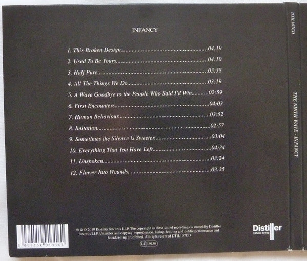 Image of Back Cover of CD - VG+/VG+ - THE NINTH WAVE, Infancy (Distiller Music Group; DTIL107CD, UK 2019, Digipak), ,  - 0436067E