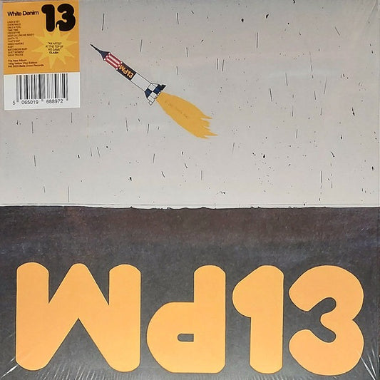Image of Front Cover of LP - NEW/NEW - WHITE DENIM, 13 (Bella Union; BELLA1687V, UK 2026, Insert, Standard Yellow Vinyl Edition), ,  - 1856020S