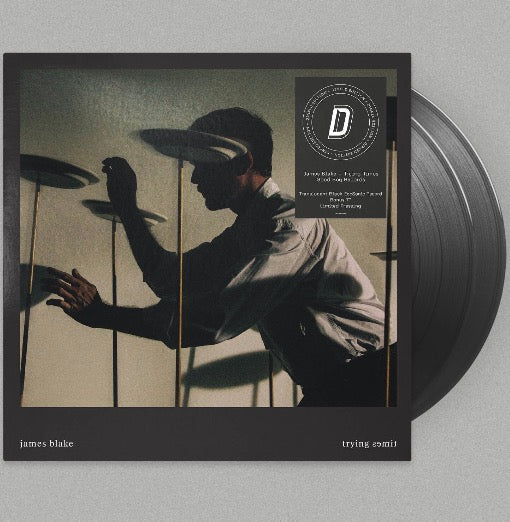 Image of Front Cover of 9042640C: 2xLP - JAMES BLAKE, Trying Times - Dinked Edition (Good Boy Records; 8704834608, UK 2026, Gatefold, Translucent Black �EcoSonic� Vinyl, with Two Track 7" Single, Limited Edition of 1,000, Dinked Edition No 392. Bonus Tracks On Single - Fleetwood Mac's - Landslide and Carole King's - So Far Away)   NEW/NEW