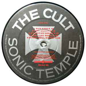 Image of Label Cover of LP - G+/G - THE CULT, Sonic Temple (Beggars Banquet; BEGA 98, UK 1989, Inner, Damont Pressing), Record is very marked. Sleeve has tatty and frayed top seam, edgewear, hint of ringwear.,  - 3826232E
