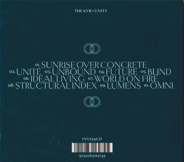 Image of Back Cover of CD - VG+/VG+ - THE KVB, Unity (Invada; INV259CD, UK 2021, Digipak, Booklet), ,  - 0436068E