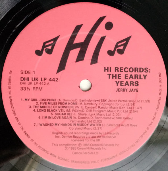Image of Label Cover of 12" - VG/EX - VARIOUS, Hi Records - The Early Years: Vol. 2 (Hi Records; DHI UK LP 442, UK 1988, Gatefold), Wear to sleeve with sticker residue.,  - 0446156S