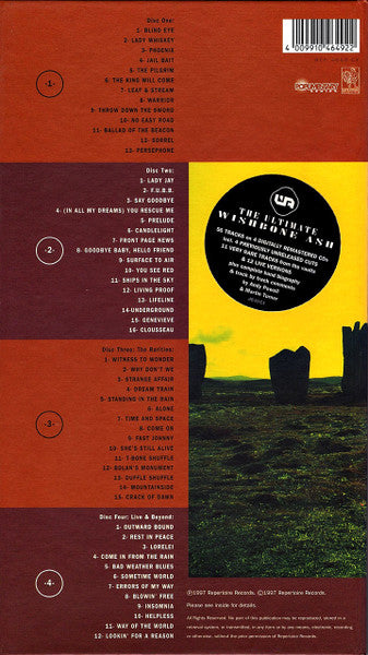 Image of Back Cover of 0436108E: 4xCD - WISHBONE ASH, Distillation (Repertoire Records; REP 4649 CX, Germany 1997, Book Sleeve, Booklet)   VG+/VG+