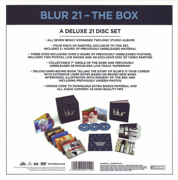 Image of Label Cover of 18xCD - VG/VG+ - BLUR, Blur 21 (The Box) (Food; BLURBOX21, Europe 2012, Box Set, Booklet & Insert, With 7"), ,  - 3516513C