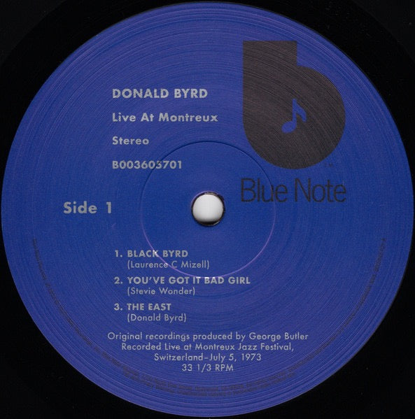 Image of Label Cover of LP - NEW/NEW - DONALD BYRD, Cookin' With Blue Note At Montreux (Blue Note; B003605701, Worldwide 2022 Reissue), ,  - 0456155S
