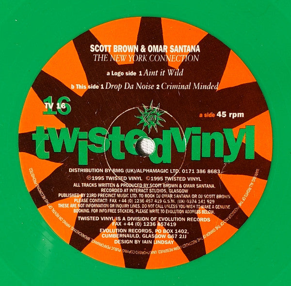 Image of Front Cover of 0446286S: 12" EP - SCOTT BROWN & OMAR SANTANA, The New York Connection (Twisted Vinyl; TV 16, UK 1995, Company Sleeve)   VG/VG+