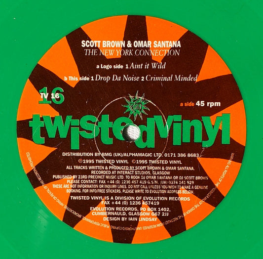 Image of Front Cover of 0446286S: 12" EP - SCOTT BROWN & OMAR SANTANA, The New York Connection (Twisted Vinyl; TV 16, UK 1995, Company Sleeve)   VG/VG+