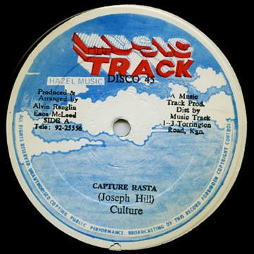 Image of Front Cover of 0416330C: 10" - CULTURE, Capture Rasta / Mr. Music (Music Track; , Jamaica 1985) Light marks only.  /VG