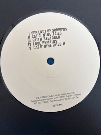 Image of Label Cover of 12" - NEW/NEW - CINDY LEE, Cat O  Nine Tails (W.25th; W25-16, Europe 2025 Reissue, Standard Sleeve, Insert), ,  - 0416312C